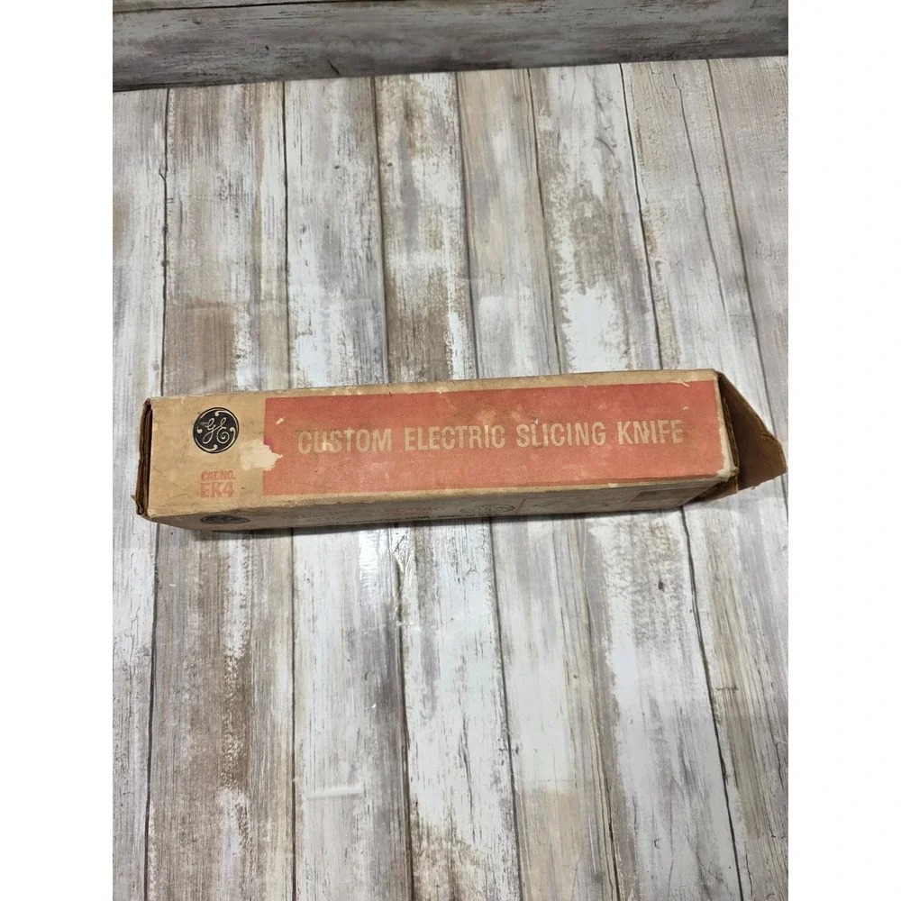 VINTAGE GENERAL ELECTRIC CUSTOM ELECTRIC‎ SLICING KNIFE EK4 w/ Box MADE IN USA